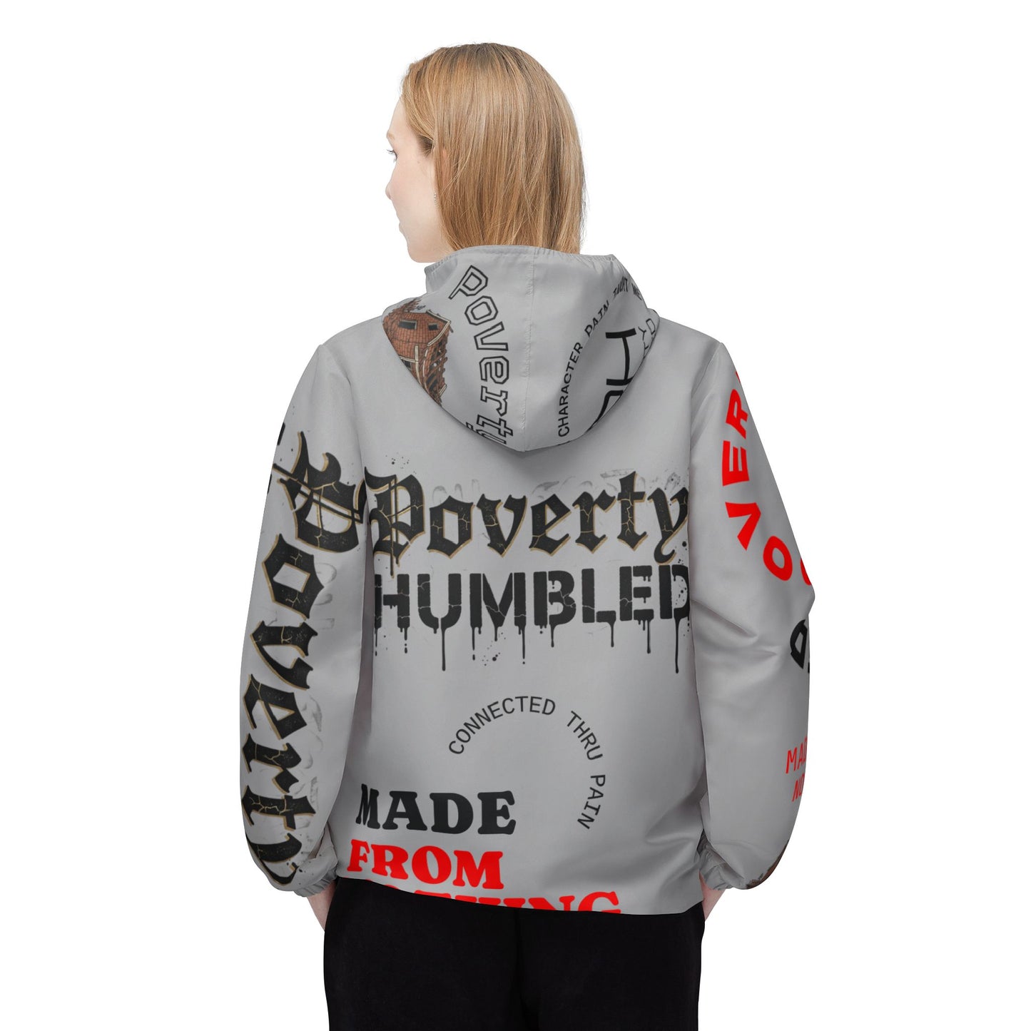 Poverty Humbled 'Made From Nothing' Windbreaker Jacket