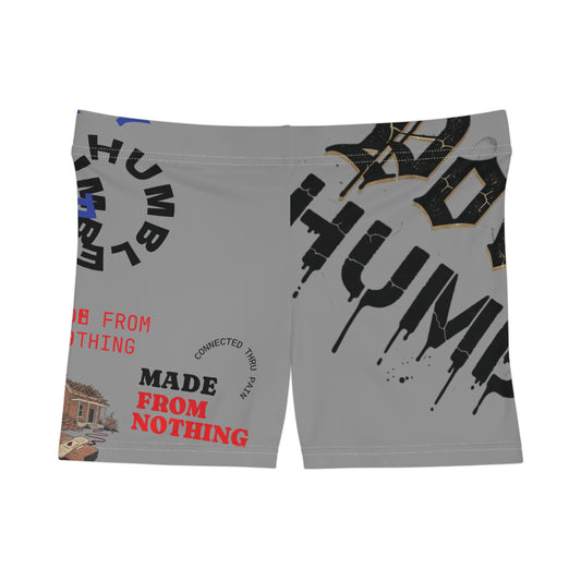 Graphic 'Made From Nothing' Women's Shorts — Urban Grunge AOP