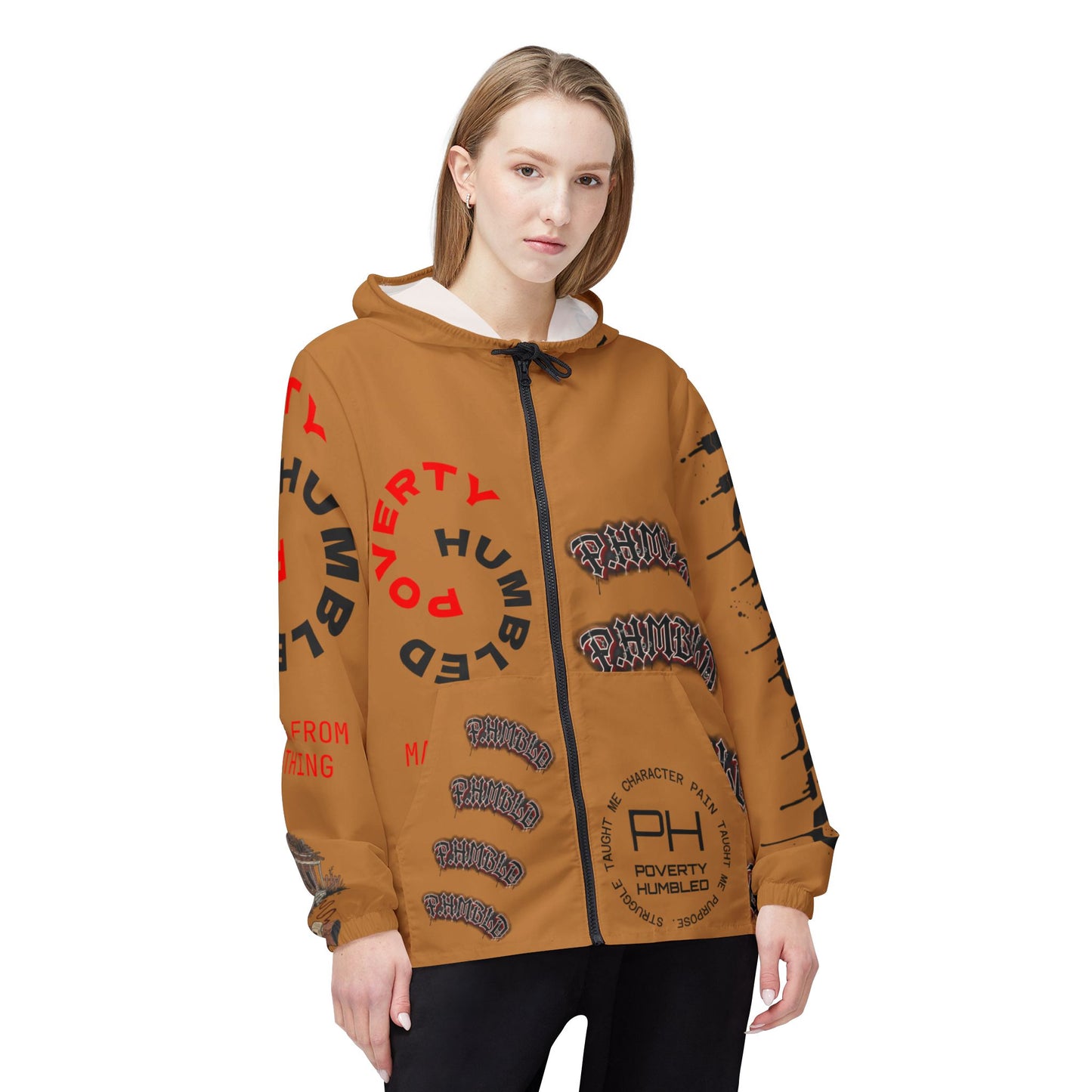 Poverty Humbled 'Made From Nothing' Windbreaker Jacket