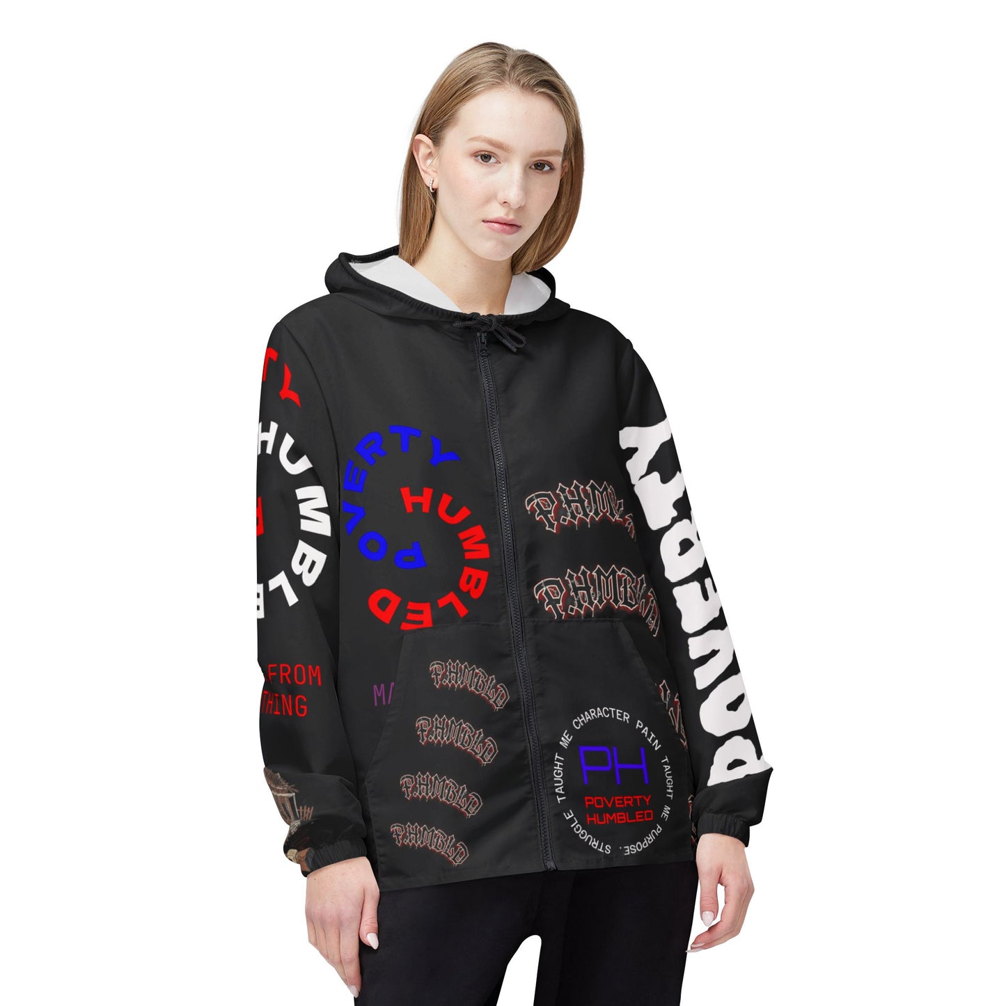 Poverty Humbled 'Made From Nothing' Windbreaker Jacket