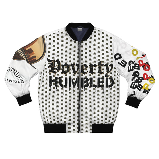 P.HMBLD Distressed House Graphic Bomber Jacket