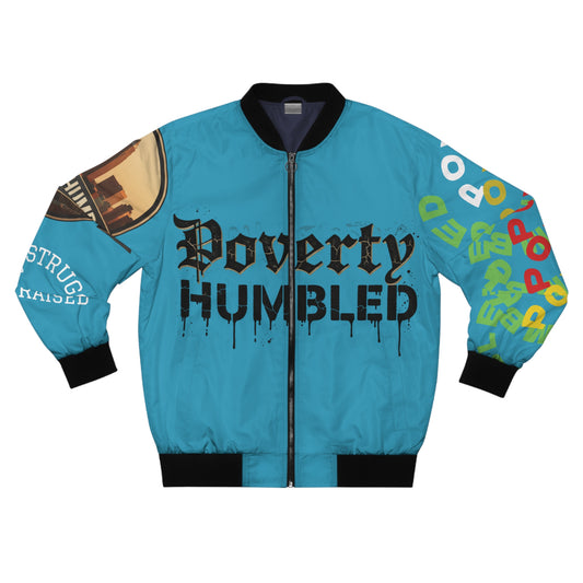 P.HMBLD Distressed House Graphic Bomber Jacket