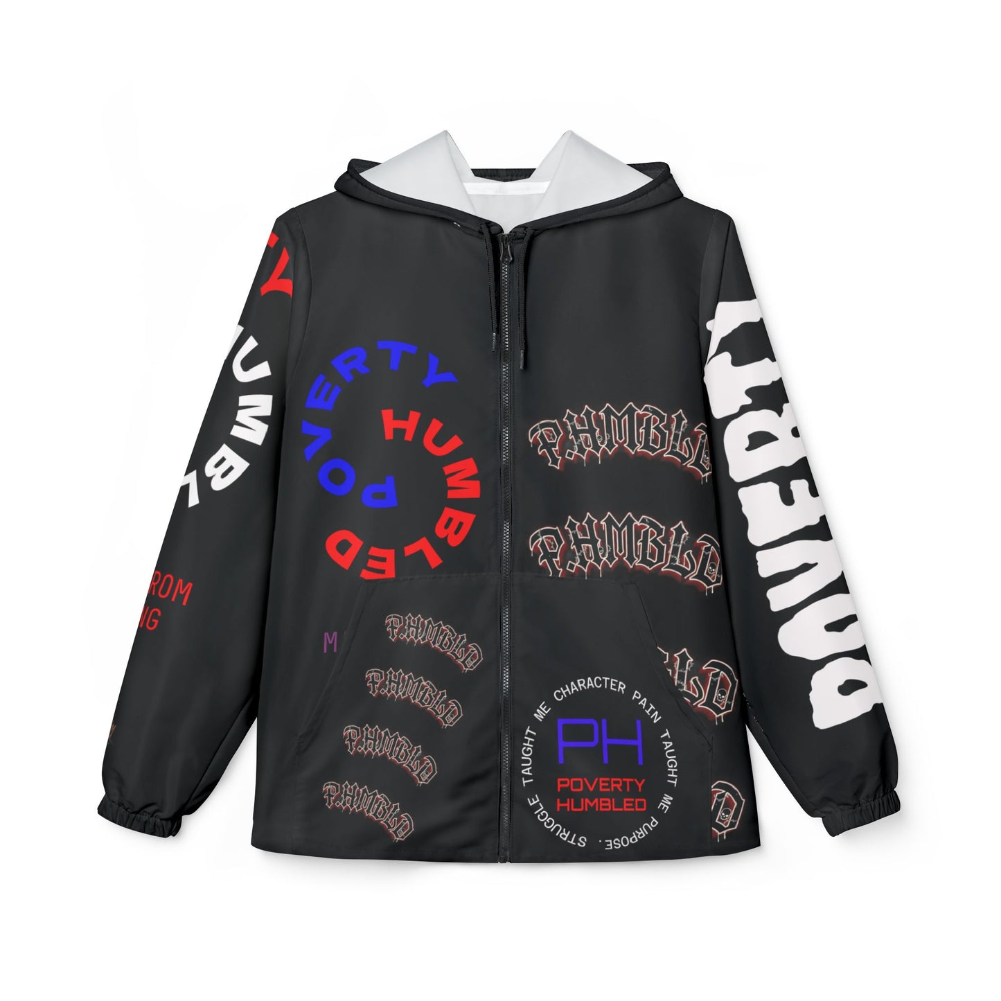 Poverty Humbled 'Made From Nothing' Windbreaker Jacket