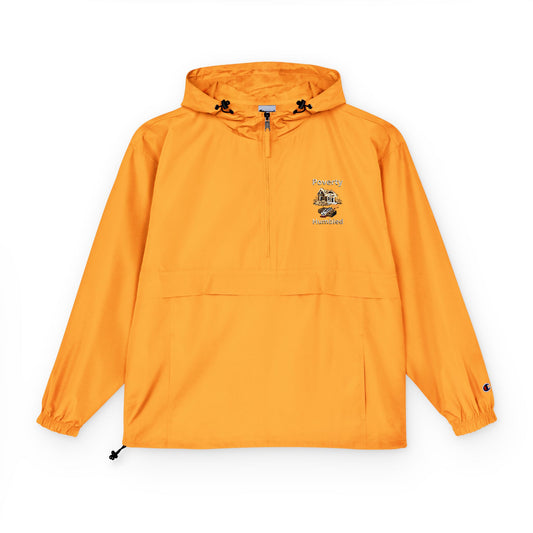 Champion Packable Anorak Jacket — Yellow Lightweight Hooded Windbreaker