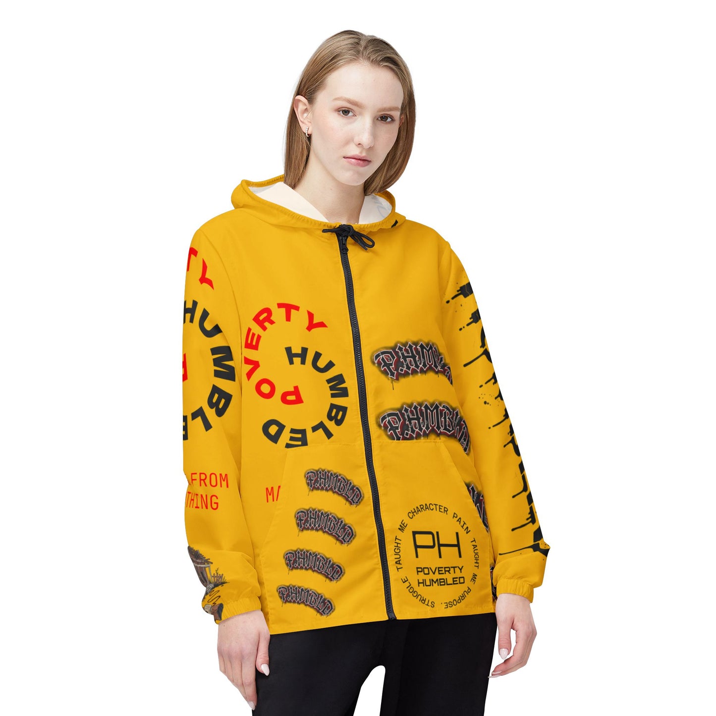 Poverty Humbled 'Made From Nothing' Windbreaker Jacket