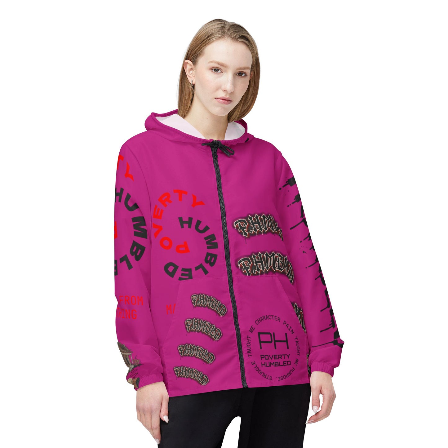 Poverty Humbled 'Made From Nothing' Windbreaker Jacket