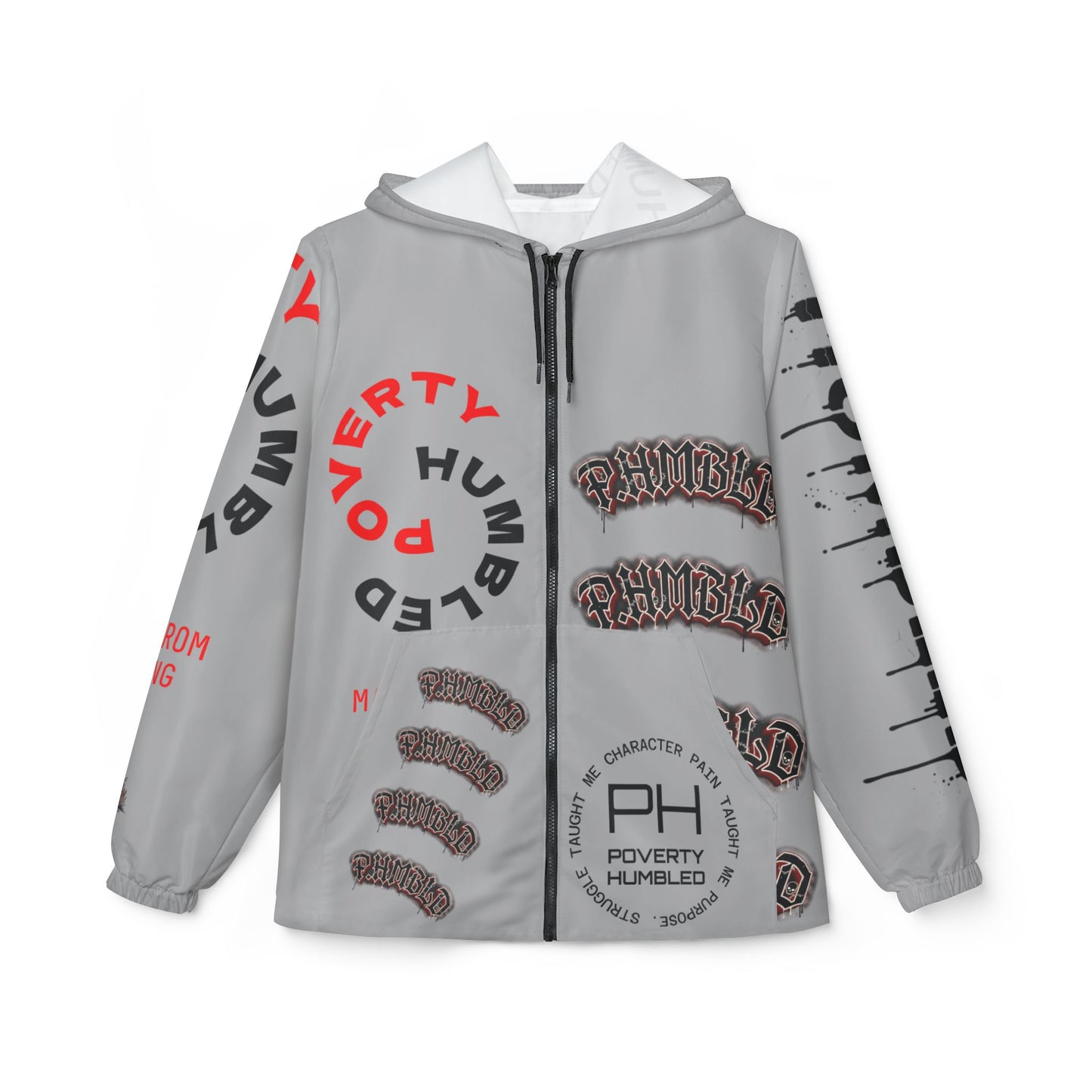 Poverty Humbled 'Made From Nothing' Windbreaker Jacket