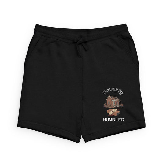 Sweatshorts - 'Poverty Humbled' Vintage Cabin Graphic Lounge Shorts