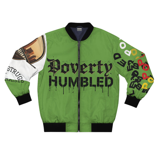 P.HMBLD Distressed House Graphic Bomber Jacket