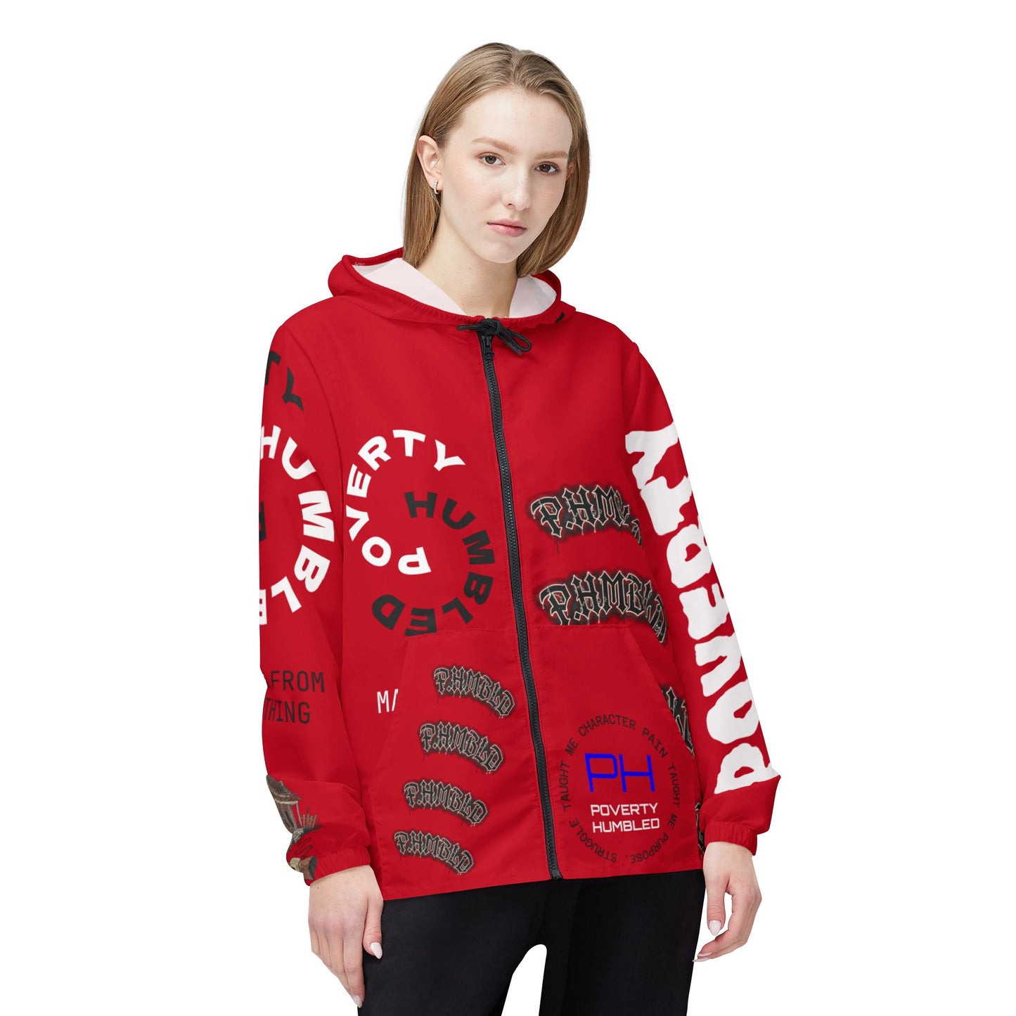 Poverty Humbled 'Made From Nothing' Windbreaker Jacket