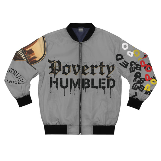P.HMBLD Distressed House Graphic Bomber Jacket