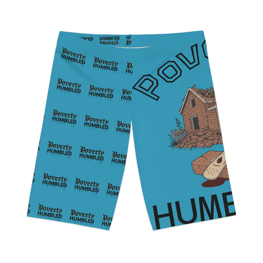 Bike Shorts — Poverty Humbled Graphic All-Over Print