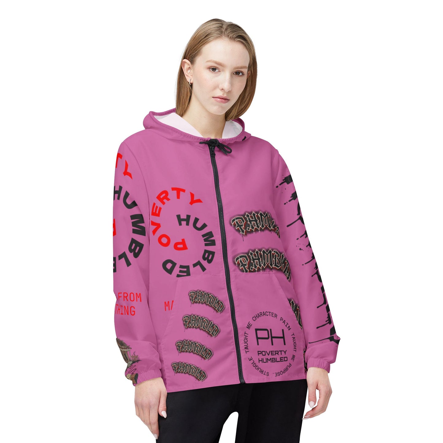 Poverty Humbled 'Made From Nothing' Windbreaker Jacket