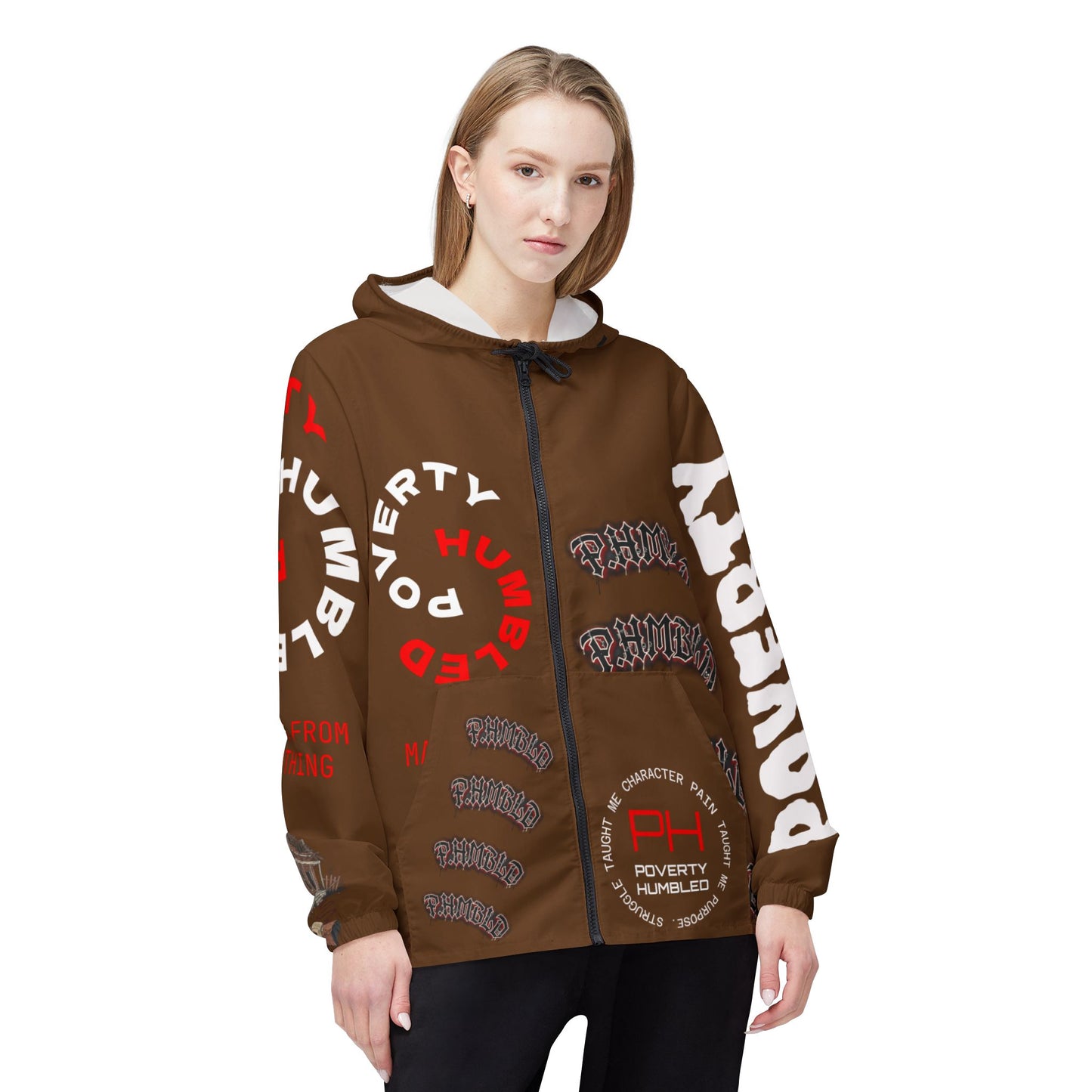 Poverty Humbled 'Made From Nothing' Windbreaker Jacket